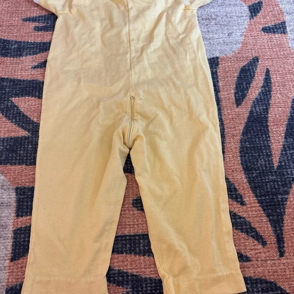 Vintage Florence Eiseman Yellow Sailboat Footie One-Piece